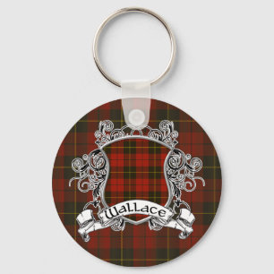 Wallace Tartan Shield Keychain
