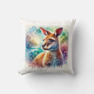 Wallaroo in the Morning Light 300824AREF101 - Wate Throw Pillow