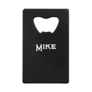 Wallet Personalize Name Bottle Opener Black Credit Card Bottle Opener