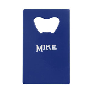 Wallet Personalize Name Bottle Opener Blue Credit Card Bottle Opener