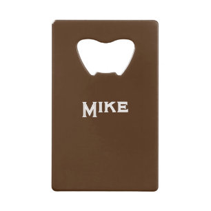 Wallet Personalize Name Bottle Opener Brown Credit Card Bottle Opener