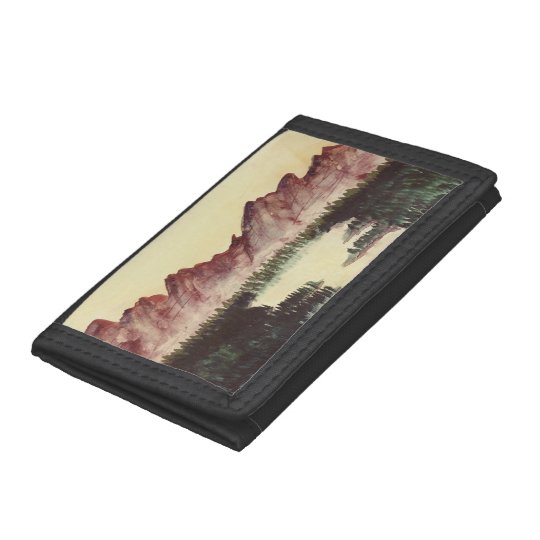 Wallet with mountain landscape