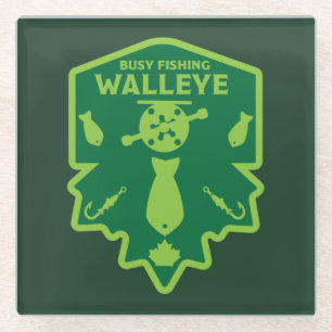 Walleye Fishing Canada Glass Coaster