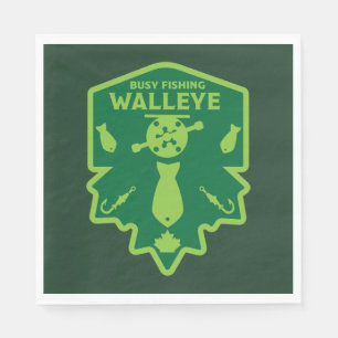 Walleye Fishing Canada Napkin