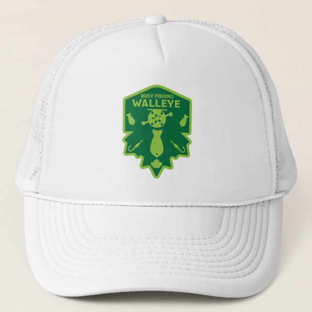 Walleye Fishing Canada Trucker Hat (Front)