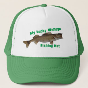 walleye fishing hat, trucker hat