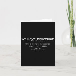 Walleye Fishing Like B But For Men Funny Dad Grand Card