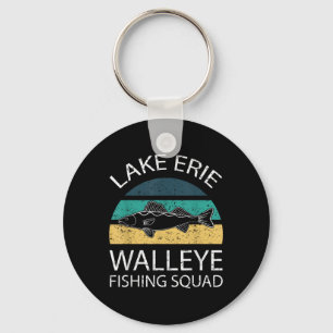 Walleye Fishing Squad Tournament Fishing Lake Erie Keychain