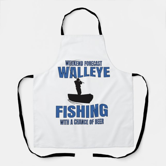 WALLEYE FISHING Walleye Fishing And Beer Apron (Front)