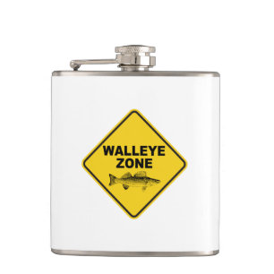 Walleye Fishing Zone Hip Flask