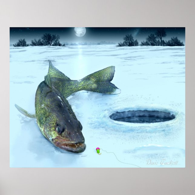 Walleye on Ice Poster (Front)
