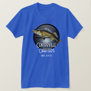 Walleye Pike, Water and Moon Memorial T-Shirt