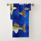 Walleye Pikes on Deep Blue Background