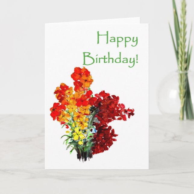 Wallflowers Carte d'anniversaire (Devant)