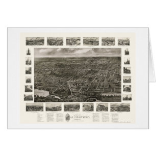 Wallingford, carte panoramique de CT - 1905