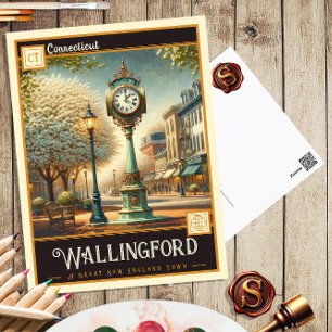 Wallingford, Connecticut   Carte postale Vintage