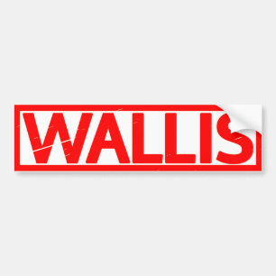 Wallis Stamp Bumper Sticker