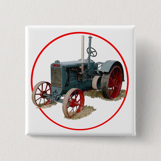 Wallis Tractor 2 Inch Square Button (Front)