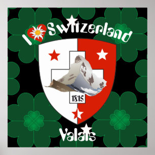 Wallis Valais Schweiz Suisse Poster