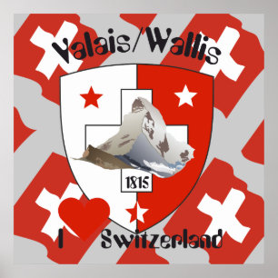 Wallis Valais Schweiz Suisse Poster