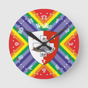Wallis Valais Schweiz Suisse Uhr Round Clock
