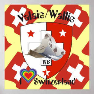 Wallis Valais Switzerland Suisse Poster
