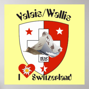Wallis Valais Switzerland Suisse Poster
