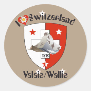 Wallis Valais Switzerland Suisse Svizzera sticker
