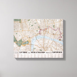 Wallis's Guide for Strangers Through London, 1841 Canvas Print
