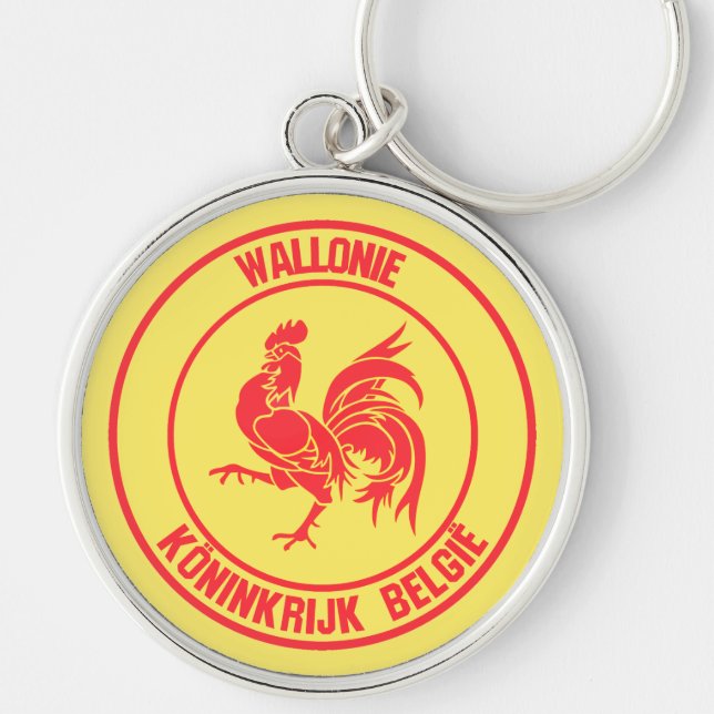 Wallonie Round Emblem Keychain (Front)