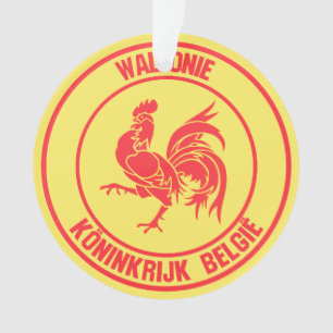 Wallonie Round Emblem Ornament