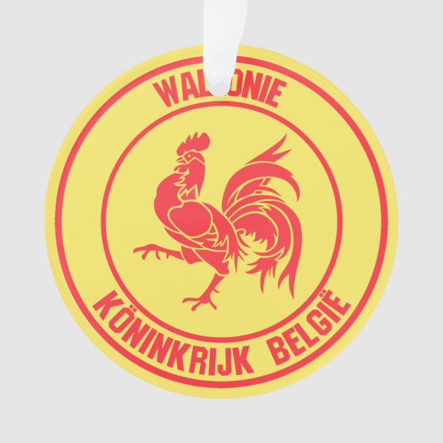 Wallonie Round Emblem Ornament (Front)