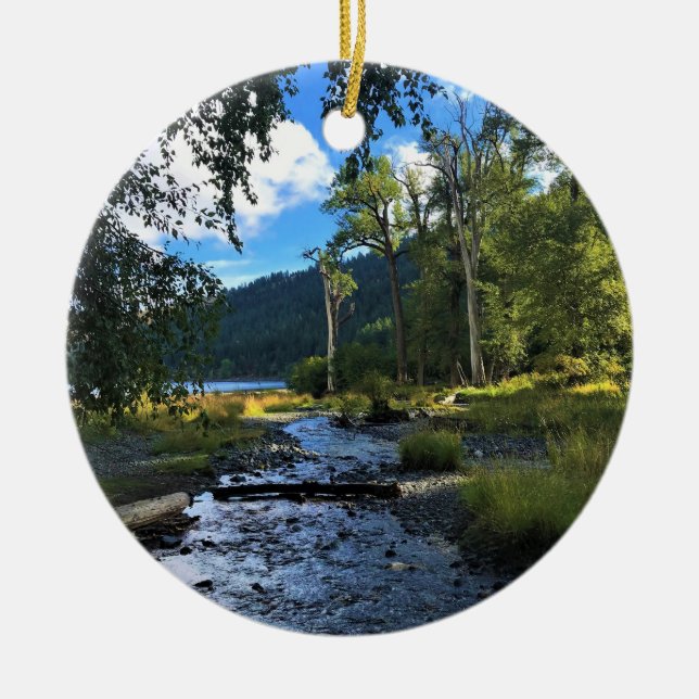 Wallowa Lake State Park, OR Ceramic Ornament (Front)