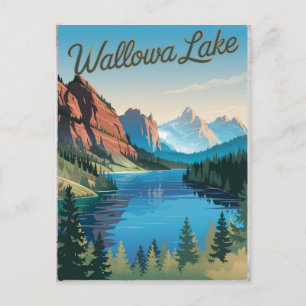 Wallowa Lake Vintage Postcard