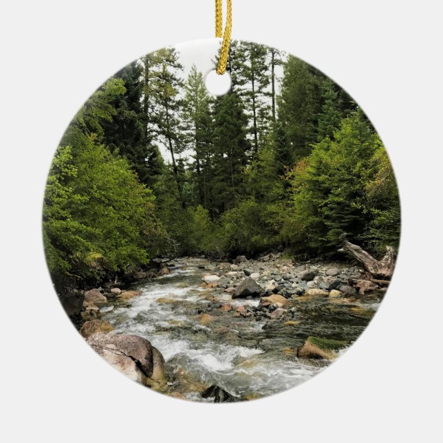 Wallowa River, OR Ceramic Ornament (Front)