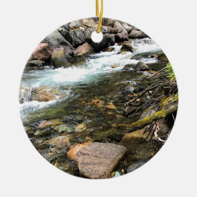 Wallowa River, OR Ceramic Ornament (Front)