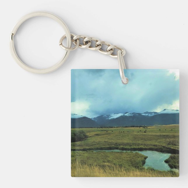 Wallowa River, Oregon Keychain (Front)