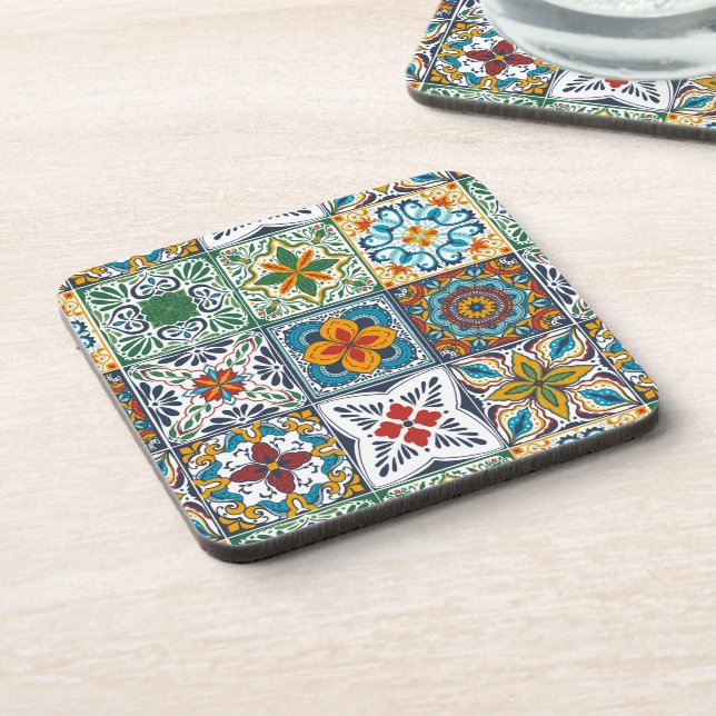 Wallpaper Backsplashes/Talavera inspired tiles Coaster (Left Side)
