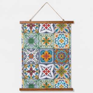 Wallpaper Backsplashes/Talavera inspired tiles Hanging Tapestry