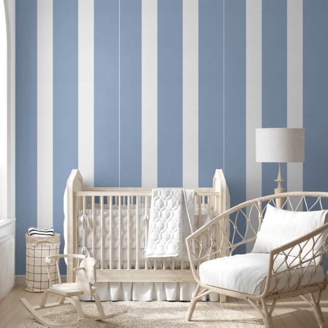 Wallpaper Blue & White Stripe (Kids)