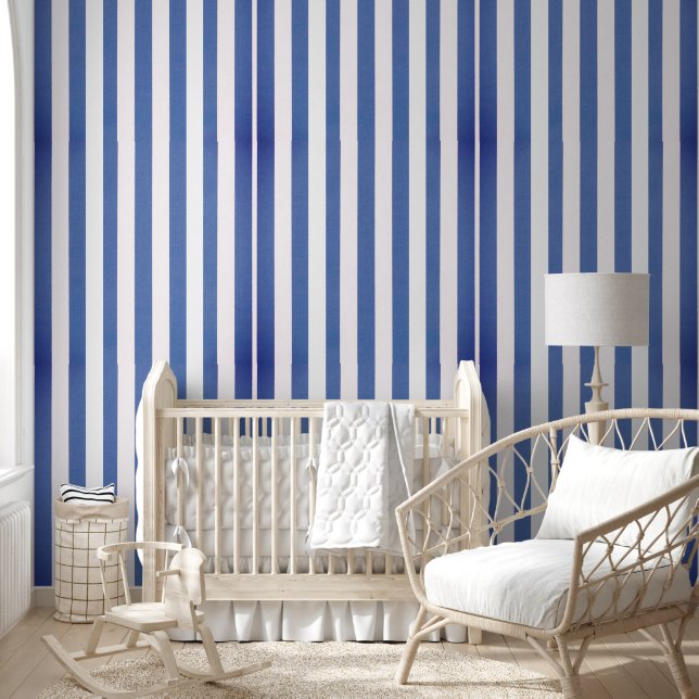 Wallpaper Blue & White Stripe (Kids)