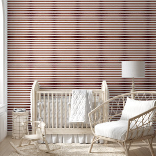 Wallpaper Brown & White Stripe