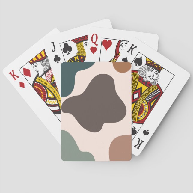 Wallpaper Colours Pastels Brown Green creativity Playing Cards (Back)