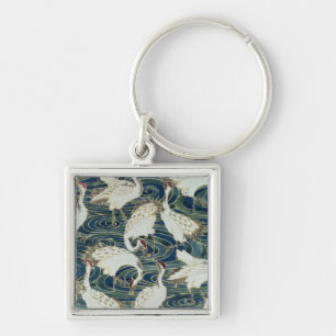 Wallpaper design, by the Silver Studio, c.1890 Keychain