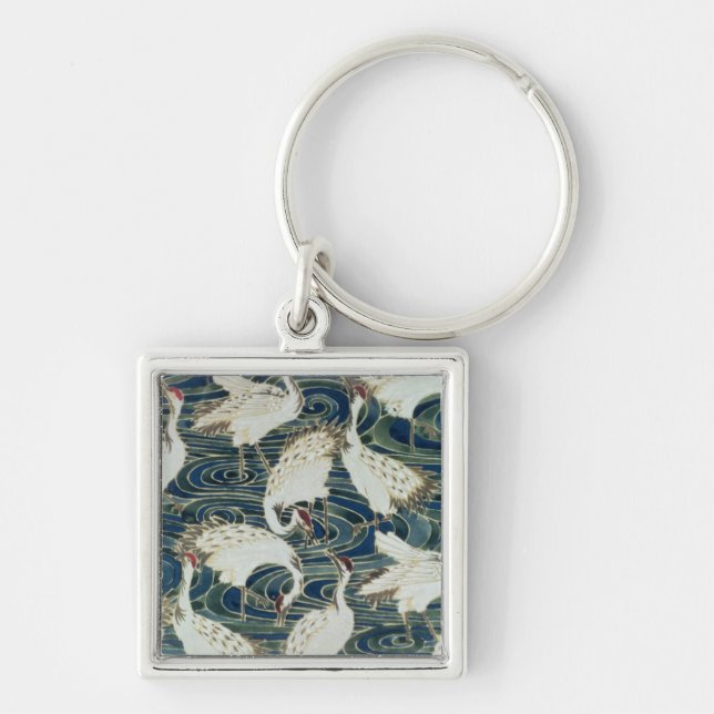 Wallpaper design, by the Silver Studio, c.1890 Keychain (Front)