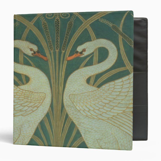 Wallpaper Design for panel of "Swan, Rush & Iris" Binder (Front/Inside)