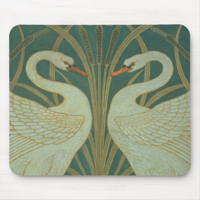 Wallpaper Design for panel of "Swan, Rush & Iris" Mouse Pad (Front)