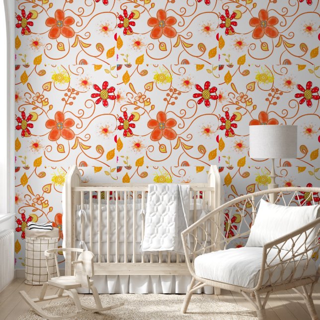 Wallpaper Floral Flowers  (Kids)
