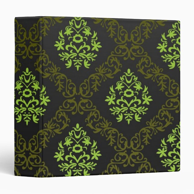 Wallpaper Floral Green Binder (Front/Spine)