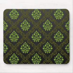Wallpaper Floral Green Mouse Pad